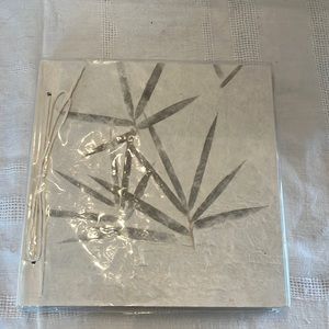 White and Gray Bamboo Design scrapbook or journal